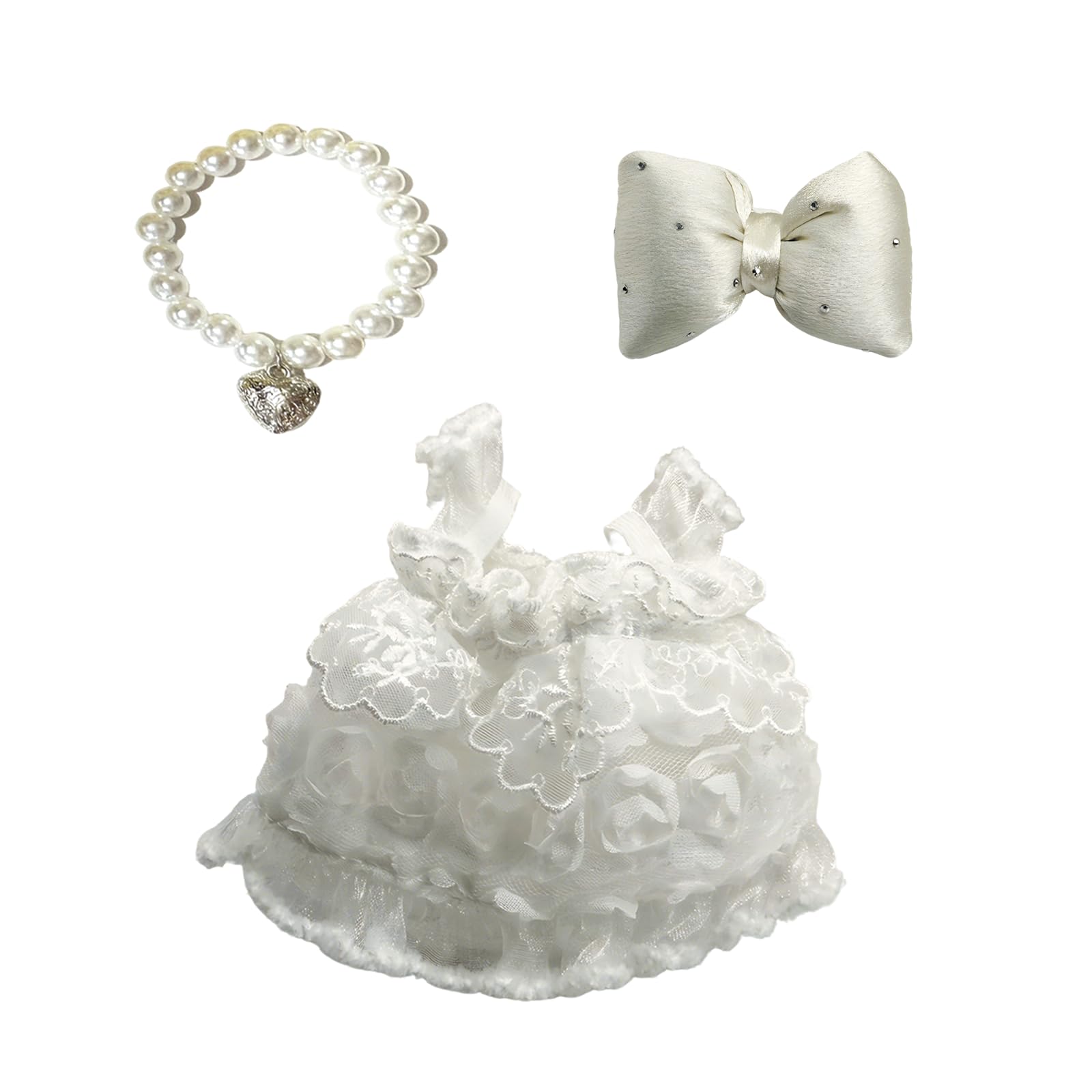 Photo 1 of ****It doesn't have the pearls****.
17cm Doll Clothes Set & Outfit Set for 17cm Dolls - Premium Fashion Dresses with Accessories, Luxury Chic Doll Clothing & Style Bundle Lace White