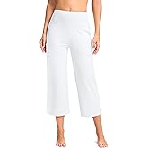 G Gradual Women's Capri Pants with Pockets High Waist Yoga Pants Wide Leg Workout Summer Pants for Casual, Travel, Exercise