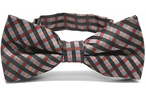 tiemart Pre-Tied Adjustable Men's Band Collar Bow Tie