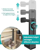 Klearlook 2-in-1 Headphone Stand Hanger Adjustable Clamp 360 Rotatable Mount view 3