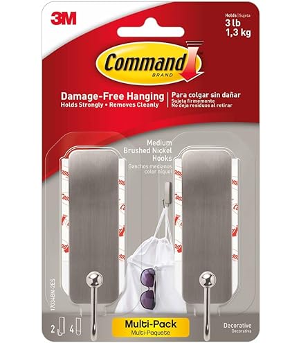 Gancho De Metal Autocolante Adesivo 3M Kit Com 4 Multiuso Para Parede E