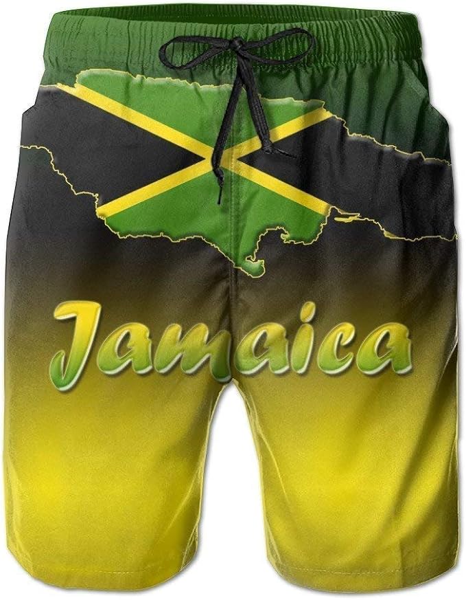 ZHIZIQIU Men's Boardshort Beach Jamaica Shorts Swim Pants Casual Shorts