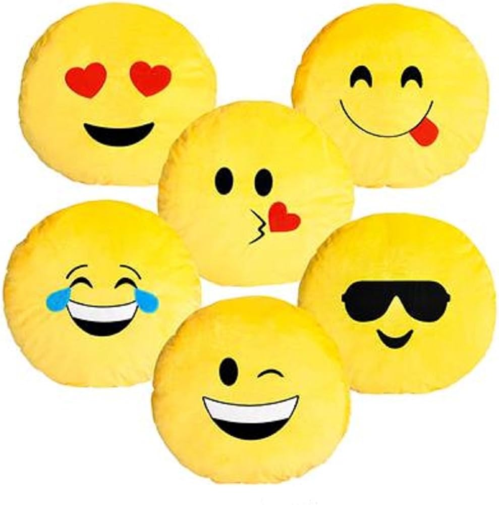 18" EMOTICON PILLOW. ONE PIECE. Jewelry