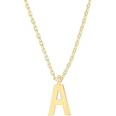 PAVOI 14K Gold Plated Initial Necklace | Letter Necklaces for Women