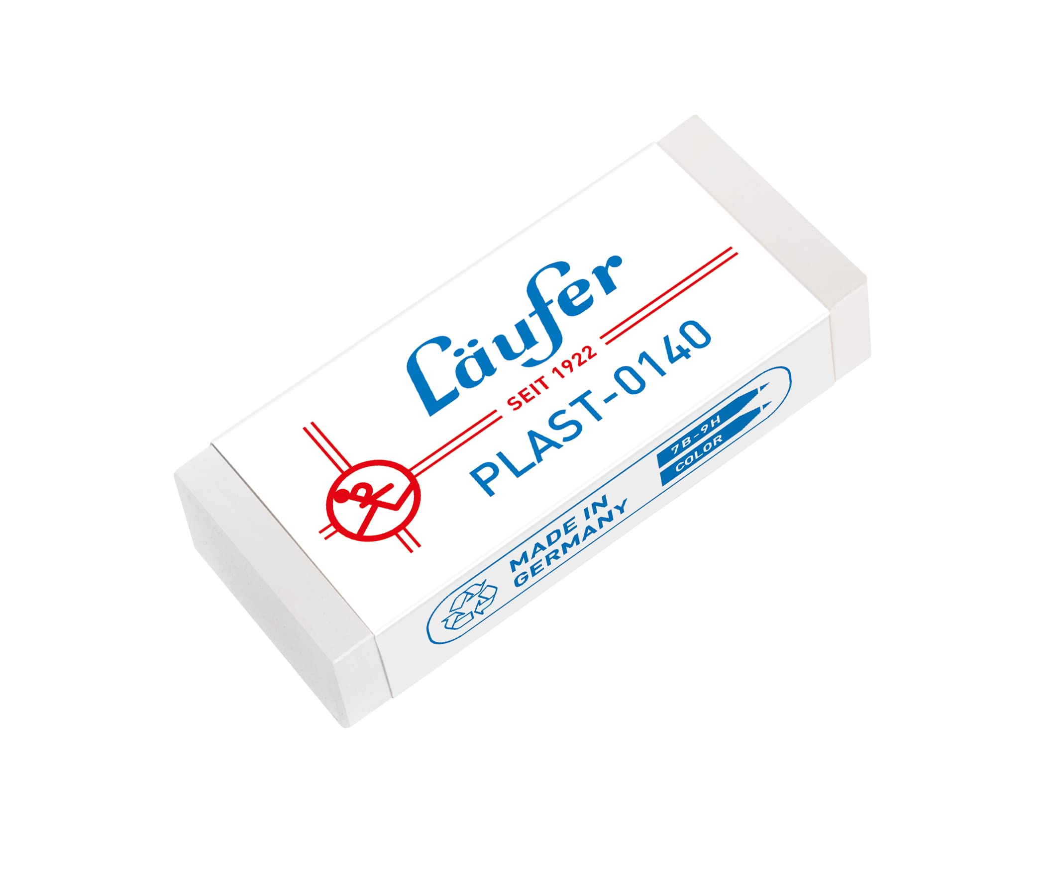 Läufer 00140 Plast 0140 Plastic Eraser for Pencils and Colouring Pencils Transparent