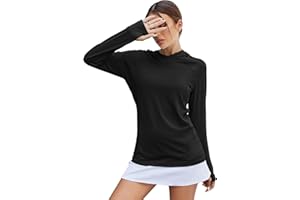 LUYAA Women's UPF 50+ Sun Protection Hoodie Breathable Stretch Hiking Shirts Long Sleeve for Running Outdoor Workout
