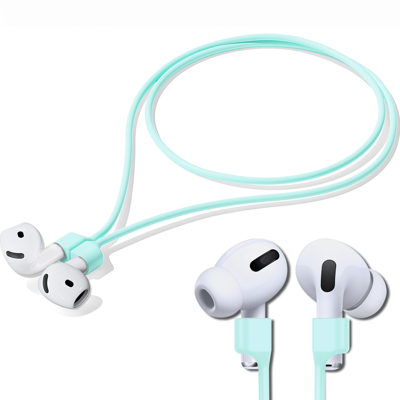 Photo 1 of 1 Pack AirPod Strap with Magnetic,AirPod Lanyard Anti-Lost Cord for Sports Anti-Loss,Air Pods Accessories Compatible with AirPods 4 Case 2024, Air Pod Pro 2nd/1st, 3,2/1-Mint Green