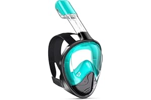 ForShine Snorkel Mask,Snorkeling Mask with Detachable Camera Mount,180 Degree Panoramic View Anti-Leak Anti-Fog Snorkel Gear for Adults & Kids