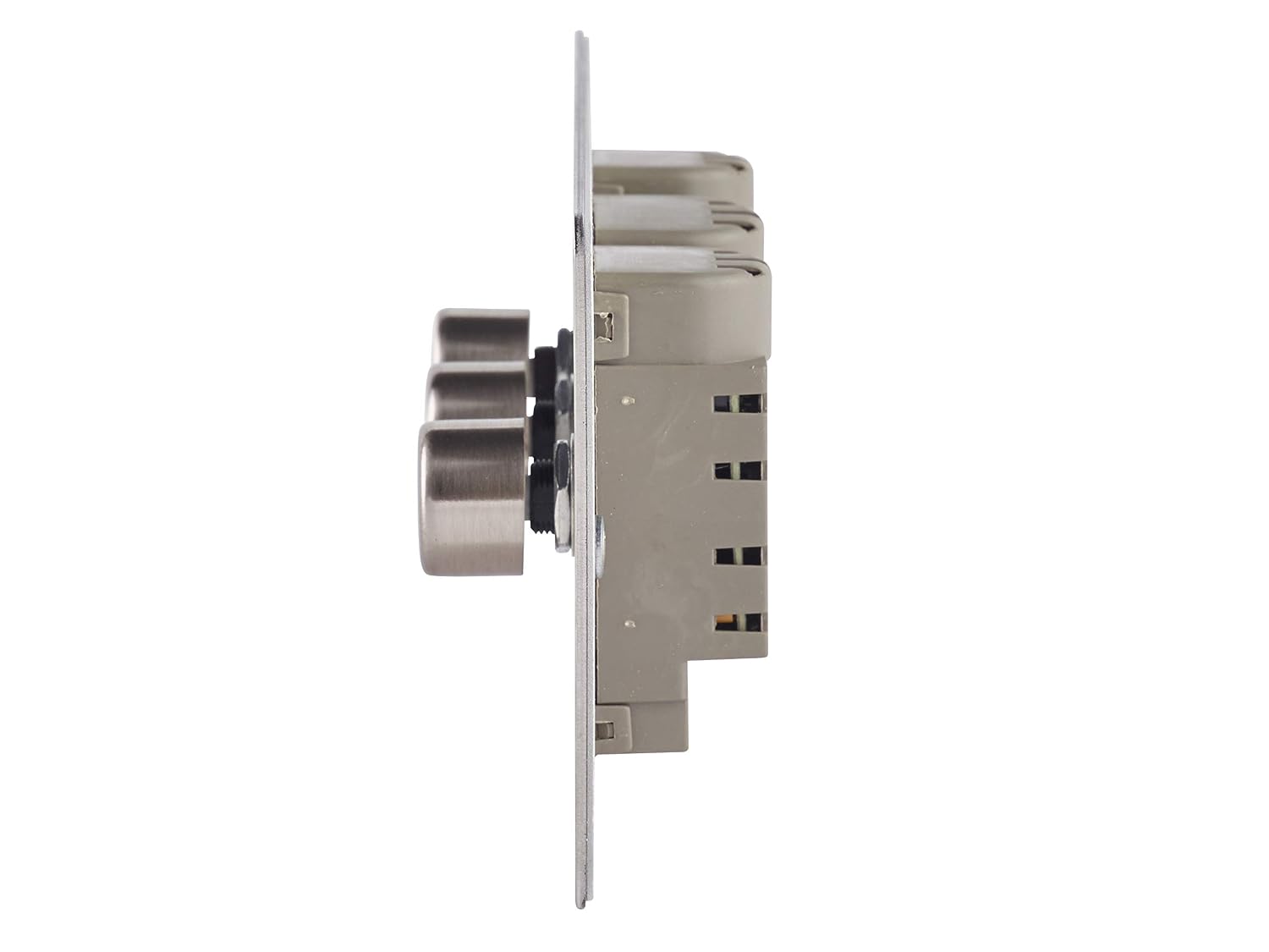 Schneider Electric Ultimate Flat Plate - 3 Gang 2 Way Dimmer Light Switch, Main & Low Voltage, 250W/VA, GU6232CSS, Stainless Steel - Image 4
