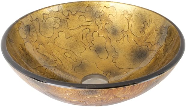 VIGO Copper Shapes Glass Vessel Bathroom Sink