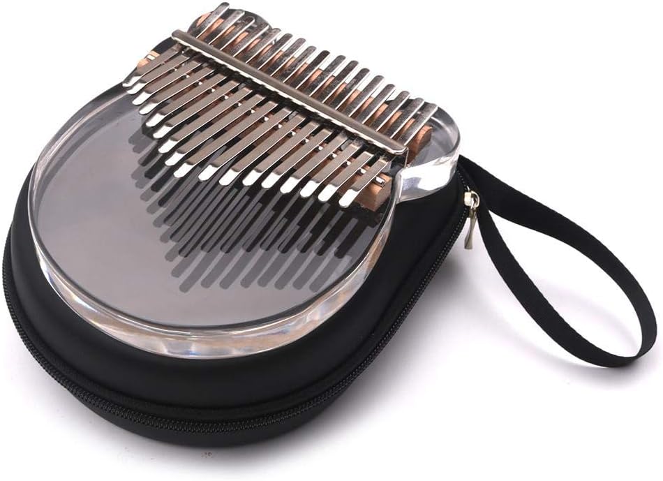 17-Key Portable Thumb Piano Kalimba Transparent Finger Piano, Exquisite and Beautiful with Storage Box, Suitable for Children and Adult Beginners