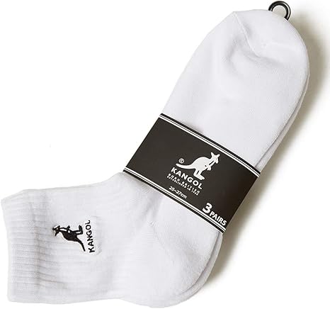 Amazon Kangol ソックス メンズ レディース 3足セット 3p 靴下 スニーカーソックス ミドル丈 ブラック 黒 グレー ホワイト 白 メンズファッション ホワイト ｆｒｅｅ サイズ スポーツソックス 通販