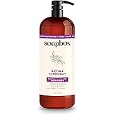 Soapbox Biotin & Collagen Super Fruit Conditioner for Thin, Fine, Thinning Hair | Volumizing & Softening Conditioner to Promote Hair Growth, Strength, Fullness, 1 Liter Pump Bottle