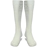 Scottish Highland Kilt Hose for Men, Ribbed Socks for USA Shoe Sizes, Wool Blend
