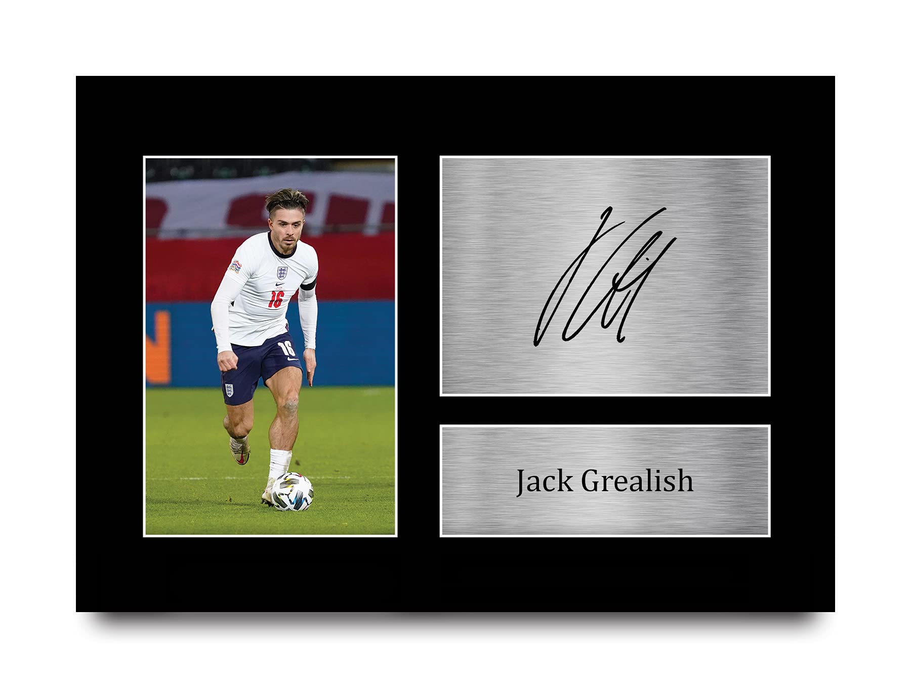 HWC Trading A4 Jack Grealish England Gifts Printed Signed Autograph Picture for Football Fans and Supporters — image 1