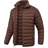 SPOSULEI Men Puffer Down Jacket Packable Lightweight Winter Jackets Coats Outdoor Waterproof Insulated Jackets
