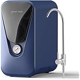 GLACIER FRESH GFU03 Reverse Osmosis System – 800 GPD, Non-Electric, 3:1 Pure-to-Drain, No Noise/No Drilling, 5-Stage Tankless Under-Sink RO Water Filter System, Reduces PFAS/PFOS, Classic Version