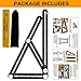 Multi Angle Measuring Ruler Template Tool - CrazyLynX Premium Aluminum Alloy Easy Angle Ruler, Precise Angle Ruler with Free Protective Pouch (A)