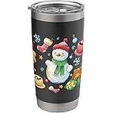 Christmas Xmas Santa Snowman Stainless Steel Insulated Tumbler
