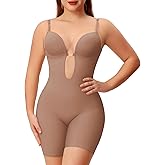 Slimers Backless Shapewear Strapless Bodysuit - Low Back Women Body Shaper : Slimming Built In Bra With Plunge