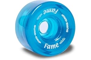 Sure-Grip Fame Artistic Indoor Wheels - Made of Urethane Material - 97A Durometer & 57mm Diameter - High Performance Skating Wheels - Comes in Set of 8 with Diverse Color Options - Clear Teal