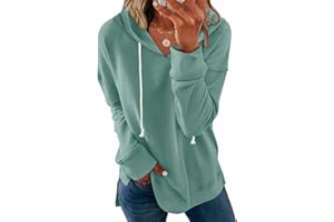 Syellowafter Women Casual Hoodie Long Sleeves Fashion Pullover Loose Fit Tunic Winter Tops Comfy Shirts