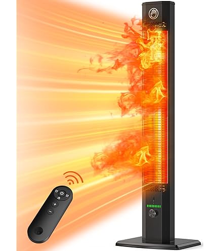 Remote Control Vertical Infrared Heaters Patio Heater Outdoor
