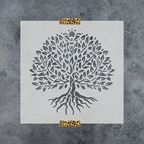 Yggdrasil Tree of Life Stencil Template - Reusable Stencil with Multiple Sizes Available