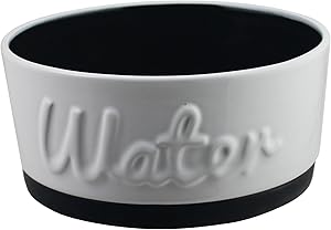 Winifred & Lily Ceramic Pet Bowl for Food & Water, with Non-Skid Rubber Bottom for Small, Large Dogs and Cats