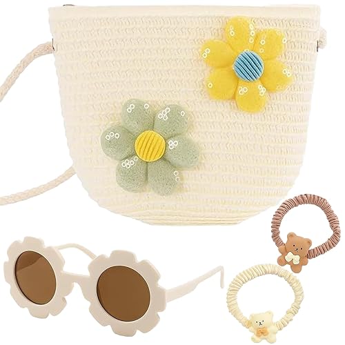 4 Pcs Toddler Handbag Set, Girls Handbag, Lovely Little Girls Handbag Suitable for Beach and Party Accessories, Summer Outing and Playtime Essentials