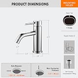 Ibergrif Bathroom Basin Mixer Tap Single Lever Chrome Silver M11003 view 8
