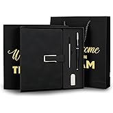 Yatics Welcome to The Team Gift Sets - Notebook, Pen, 16GB USB Drive, Come with Gift Bag and Box for New Workers (Black)