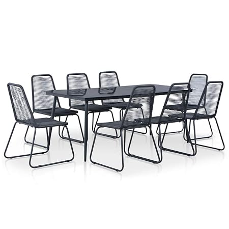 Festnight Set Da Giardino Esterno Tavolo E Seide In Rattan