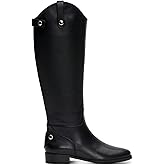 INC Womens Aleah Leather Side Zip Knee-High Boots Black 6 Medium (B,M)