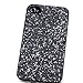 Black Bling Rubberized Hard Slim Case Compatible With iPhone 4 G OS