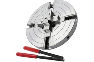 PNBO Wood Lathe Chuck, 6 inch 4 Jaws, Self-Centering Lathe Chucks for Woodturning, 4 Jaw Chuck for Wood Lathe 1 x 8TPI Thread