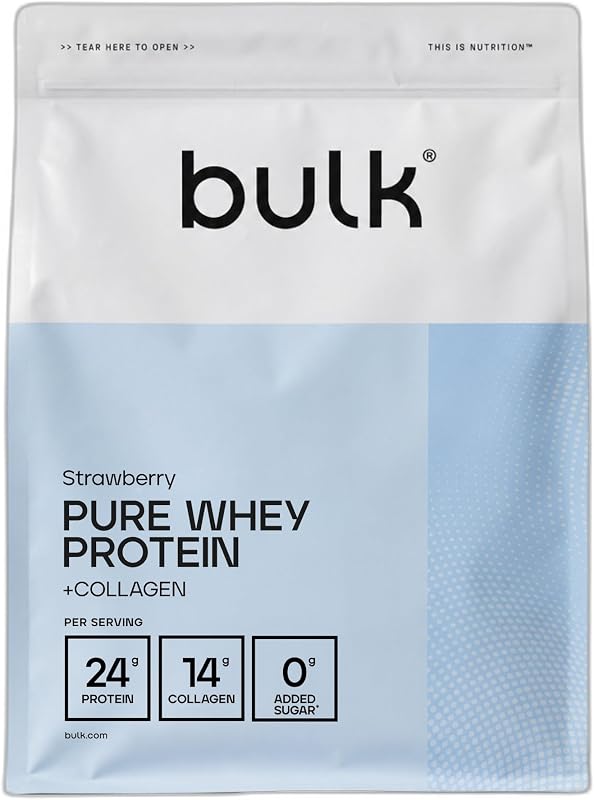 Pure Whey Protein + Kollagen, Erdbeere, 2kg