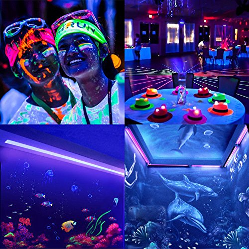 Brillihood LED UV Black Light Fixture, 20W, 4FT T5 Integrated Tube lamp, Fluorescent Blacklight Bulb for Poster, Party, Club, Festivals, Led Stage Lighting with Built-in ON/Off Switch, 4-Pack - Thumbnail 5