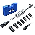 LainKeen 12pcs Blind Hole Collet Bearing Puller Set, Internal Bearing Extractor Puller Kit Slide Hammer Bearing Puller Set with Expandable Collets 8-32MM Insert Bearing Remover Set Tool