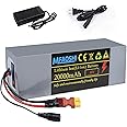 MFAOSHI Ebike Battery Pack, 36V 20Ah Lithium Battery Unit with 2Ah Charger, BMS Protection for 350W-1500W Motors, Electric Bicycle, Ebike and Scooter