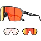 SCVCN Photochromic Cycling Glasses Men Women Clear Mountain Bike Sunglasses Sports Baseball Riding MTB S327