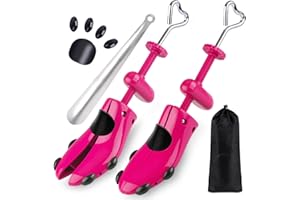 Fabulas Shoe Stretcher Women, 4-Way Adjustable Shoe Expander Widener Plastic Shoes Tree Shape for Wide Feet