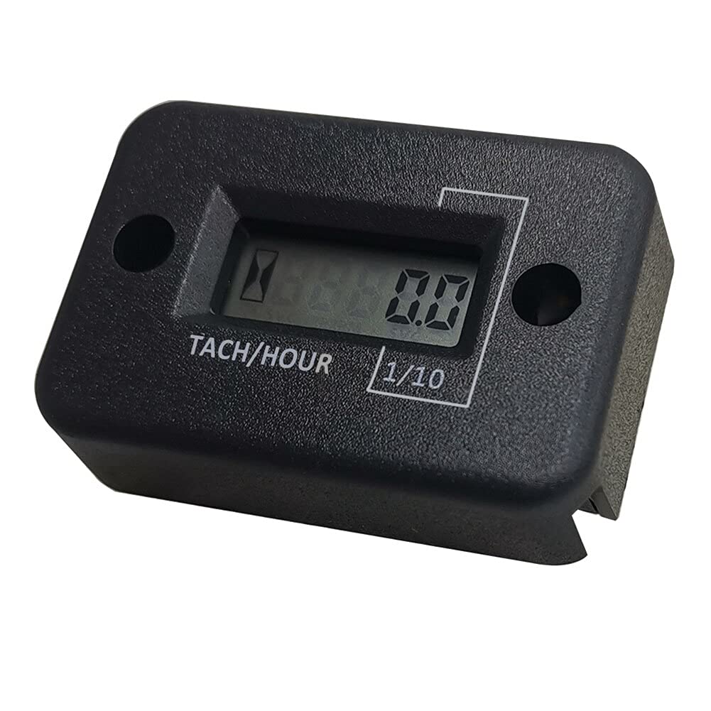 LCD Digital Tach Hour Meter IP68 Waterproof Inductive Tachometer RPM