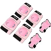 BOSONER Kids/Youth Knee Pad Elbow Pads for Roller Skates Cycling BMX Bike Skateboard Inline Rollerblading, Skating Skatings Scooter Riding Sports