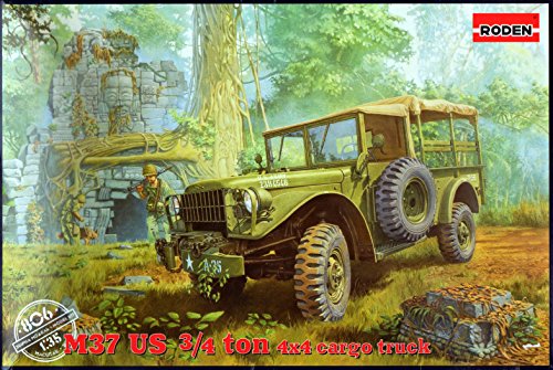 ROD806 1:35 Roden M37 US 3/4 ton 4x4 Cargo Truck [MODEL BUILDING KIT]