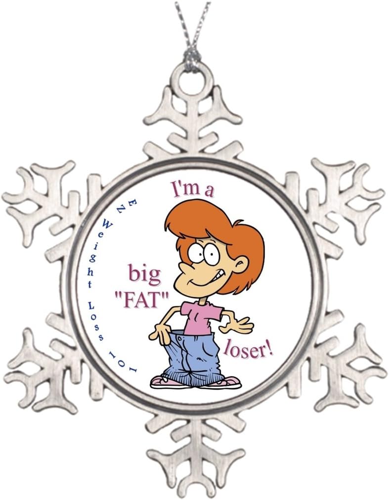 Tlbfresapo6 Xmas Trees Decorated BIG FAT LOSER House Snowflake Ornaments Keezel