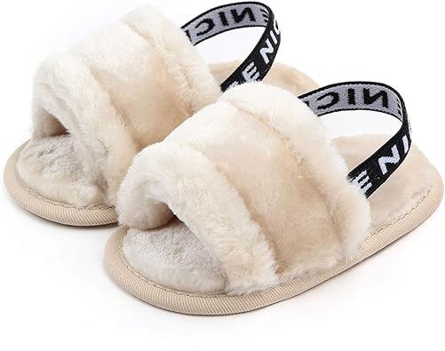 infant fur sandals