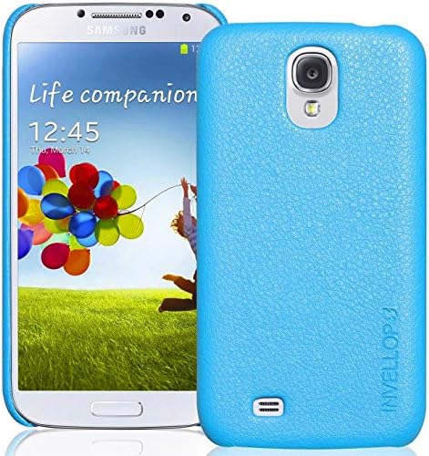 INVELLOP Caribbean Blue Leatherette Case Cover for Samsung Galaxy S4 SIV i9500 (Galaxy S4, Caribbean Blue)