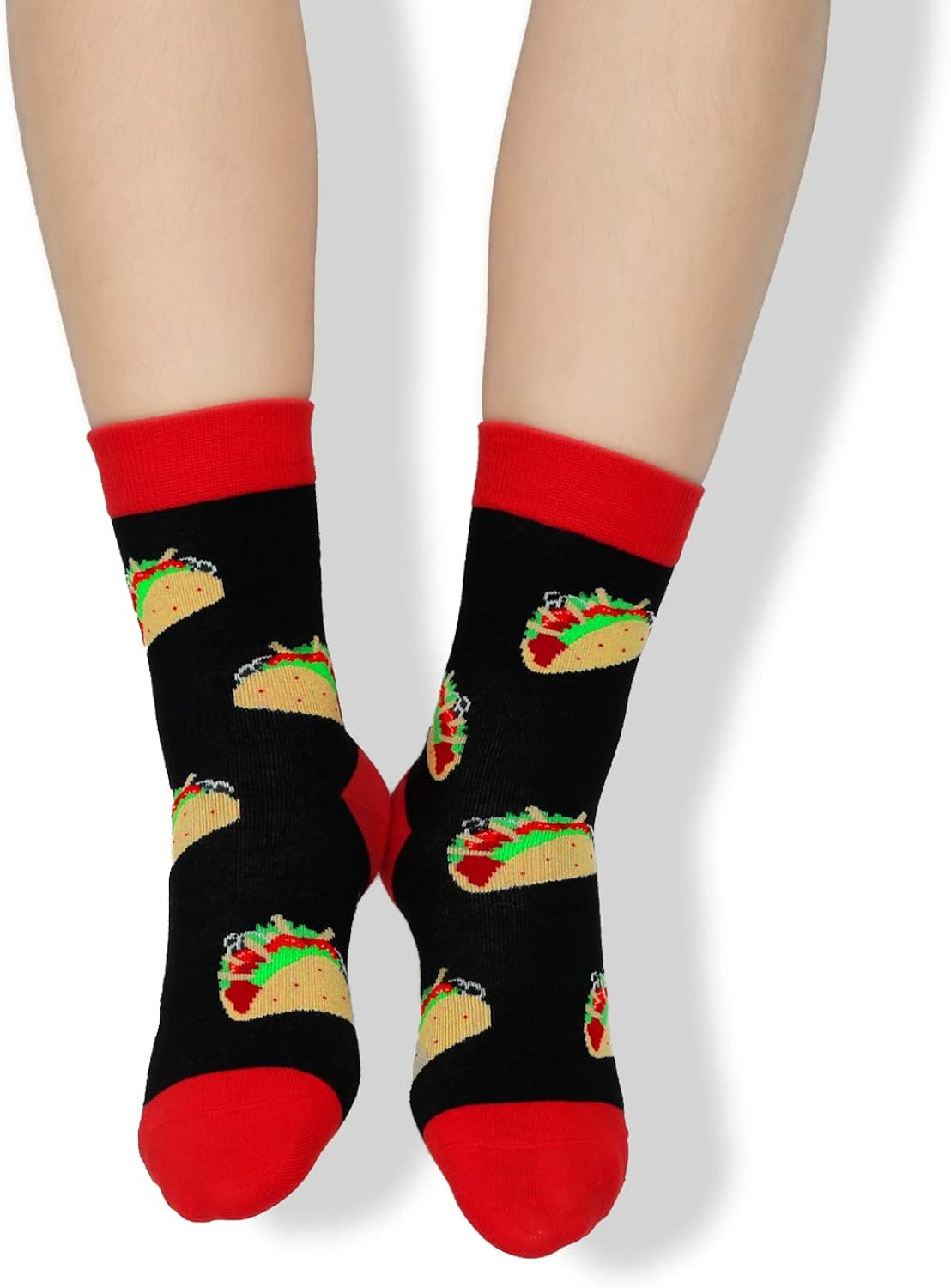 4 Pack Kids Boys Girls Novelty Crew Socks Funny Cartoon Cute Animal Food Avocado Pineapple Cat: Clothing