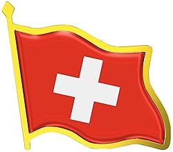 Switzerland Flag Lapel Pin - Enamel Metal National